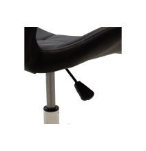 Silla de Oficina Ergonómica con Patas Metálicas en Color Negro - 82-95x52x47 cm, Diseño Moderno