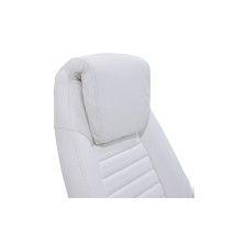 Sillón de Oficina Manager con Piel Sintética Blanco - 128/120 x 57 x 61 cm.